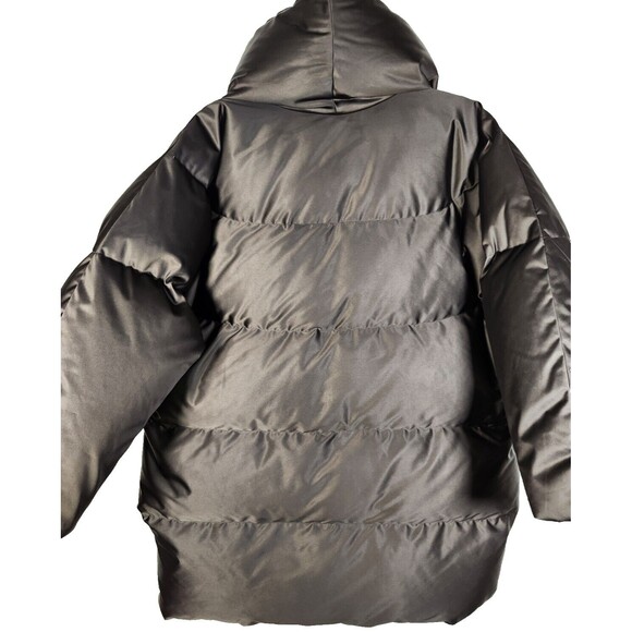 Ralph Lauren Black Label Puffer Jacket Sz 14 Womens Front Zip Pillow Neck - Picture 12 of 15